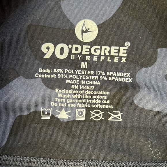 NWT 90 Degree By Reflex Women’s Camo Hi Rise Ankle Length Leggings Sz Medium - Picture 9 of 16